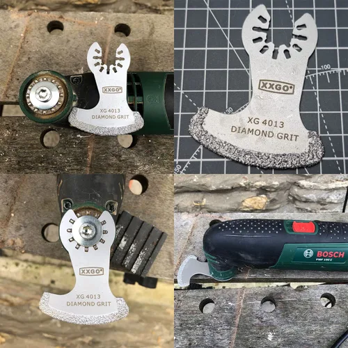 Miniatura 3 de XXGO 4 cuchillas de extracción de lechada de carburo de diamante para múltiples herramientas Lo mejor para quitar lechada de 1/8