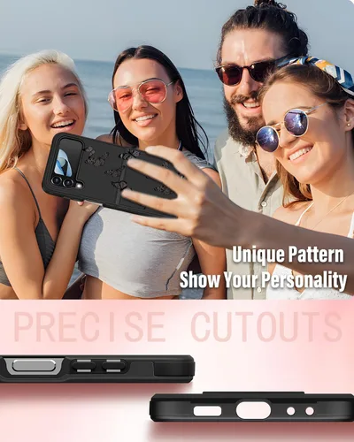 Miniatura 6 de Funermei para Samsung Galaxy Z Flip 4 Funda - Funda de Teléfono Bonita para Mujeres y Niñas con Mariposas Bonita Estética Femenina Diseño