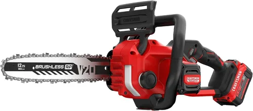 Miniatura 15 de CRAFTSMAN Mini Motosierra, Mini Motosierra Inalámbrica de 10 Pulgadas, Motosierra Eléctrica, Batería V20 y Cargador Incluidos, Cortador de Árboles