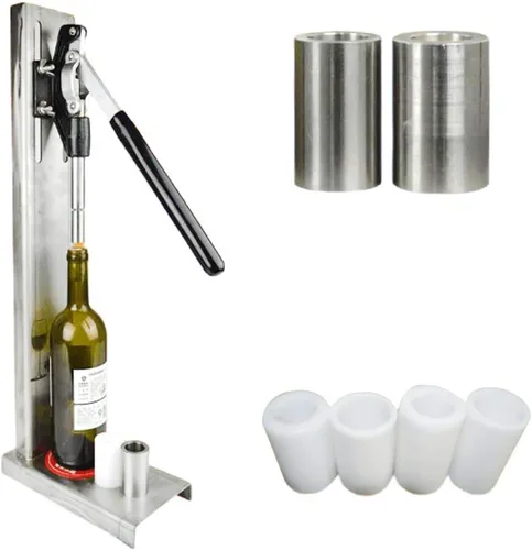 Miniatura 2 de Máquina de prensado manual de tapón de cerveza con tapón de inserción de 2 POM, máquina de prensado de tapa de botella de vino de cerveza 300/h