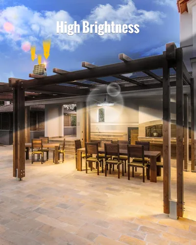 Miniatura 5 de Luz solar para interiores y exteriores, 3000 lm, luz solar para cobertizo con diseño de rotación, impermeable, 5 modos