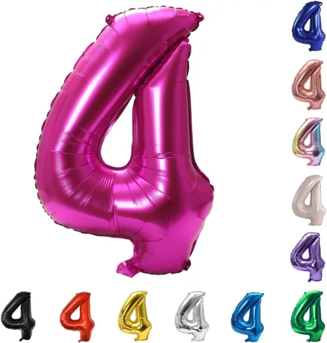 Miniatura 76 de YPSelected Globo grande de 32 pulgadas de helio con números 0-9 de papel de aluminio azul para cumpleaños, bodas y fiestas (Azul, 3)