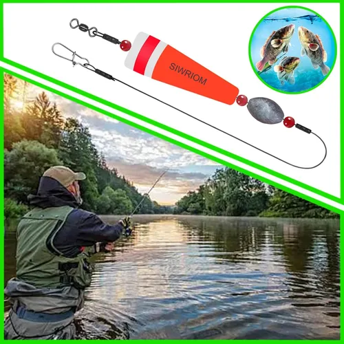 Miniatura 6 de Flotadores de corchos para pesca en agua salada, 4 piezas de bobbers pesados, pesca en tierra, flotador de corcho, sonajero para peces rojos