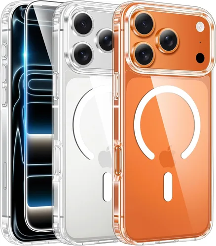 Miniatura 869 de FNTCASE Funda para iPhone 13 Pro-Max: Fundas magnéticas transparentes compatibles con Magsafe Slim anti amarillamiento protección contra caídas