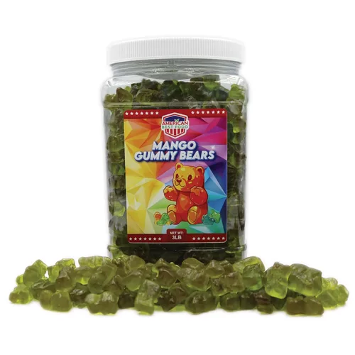 Miniatura 7 de Oso de goma de 3 libras en recipiente de plástico transparente (6 sabores)
