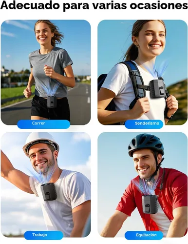 Miniatura 7 de JKBOOM - Ventilador de cintura portátil, ventilador portátil de alta velocidad de 9200 RPM, mini ventilador personal recargable para trabajo y al