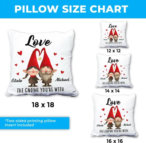 Miniatura 3 de Hyturtle Almohada personalizada de gnomo para pareja (inserto incluido), regalo para esposa, marido, aniversario, boda, cumpleaños, despedida