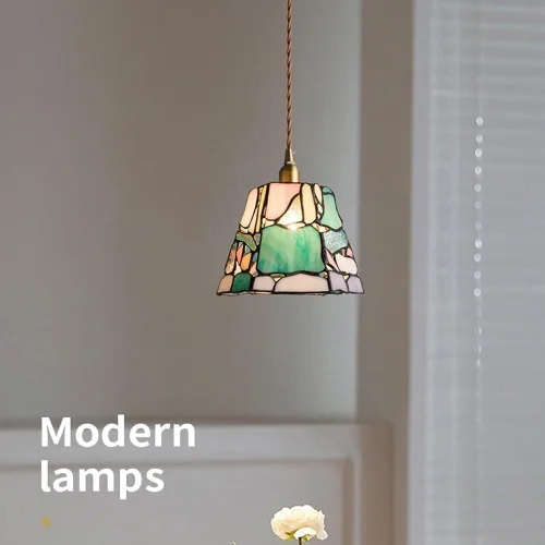 Miniatura 3 de Lámpara colgante vintage mini lámpara de techo de vidrio retro latón colgante luz para cocina isla comedor E27/E26 enchufes