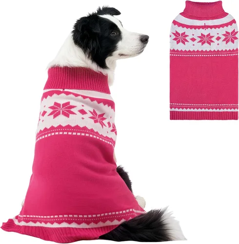 Miniatura 24 de Mihachi Suéter para perro, abrigo de invierno, ropa con rayas coloridas para clima frío, talla M