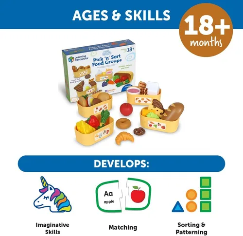 Miniatura 4 de Learning Resources New Sprouts Pick 'n' Sort Food Groups - Tienda de comestibles Accesorios de cocina para juegos de simulación, a partir de 18