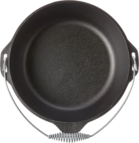 Miniatura 8 de Lodge Horno holandés de hierro fundido pre-sazonado de 5 cuartos de galón con tapa, mango de alambre para una fácil transferencia de la superficie