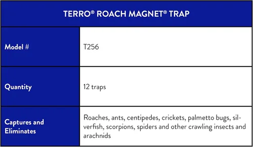 Miniatura 5 de TERRO Trampa magnética para cucarachas sin veneno T256SR con tecnología exclusiva de feromonas, mata hormigas, arañas, escropiones, peces plateados