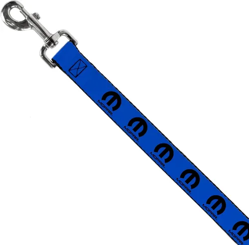 Miniatura 2 de Mopar Pet Leash, Dog Leash, Mopar Logo Repeat Blue Black, 4 Feet Long 1.0 Inch Wide