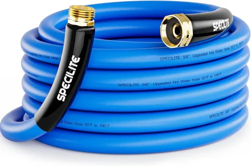 Miniatura 17 de SPECILITE Manguera de agua de jardín caliente/fría de 5 pies x 1 pulgada, -50 ℉ a 190 ℉, resistente, flexible, explosión de 605 psi, ligera, tubo