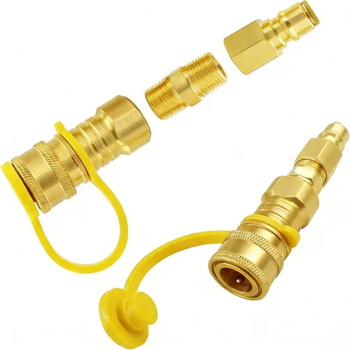 Miniatura 9 de Accesorios de conexión rápida de gas natural de 3/8 pulgadas, extensión de manguera LP natural y propano Kit de desconexión rápida para parrillas