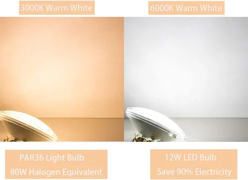 Miniatura 4 de SHUWDKAR PAR36 - Bombillas LED para paisaje, 12 W, 1280 lm, 80 W, equivalentes a bombillas halógenas de paisaje, 12-36 V, luz diurna 6000 K