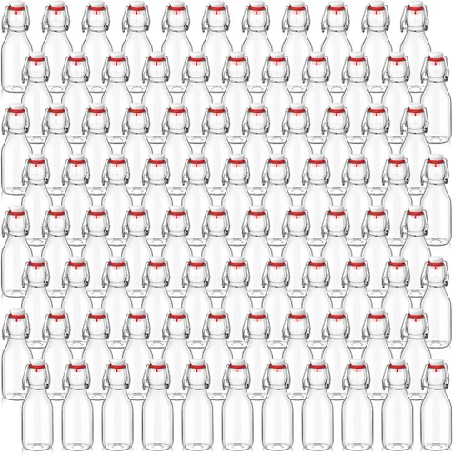Miniatura 10 de EBOOT Botellas de vidrio con tapón abatible con tapas, claras, con tapa abatible, para cerveza, vinagre, kombucha, con tapones, tapas herméticas