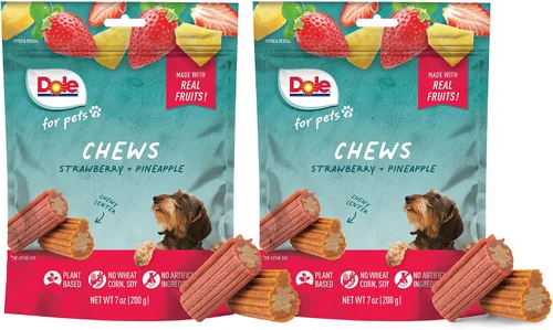 Miniatura 11 de Dole para Mascotas Masticables para Perros Recién Traídos, Golosinas para Perros Surtidas Sabor Plátano y Calabaza, 7oz Con Sabor de Verduras