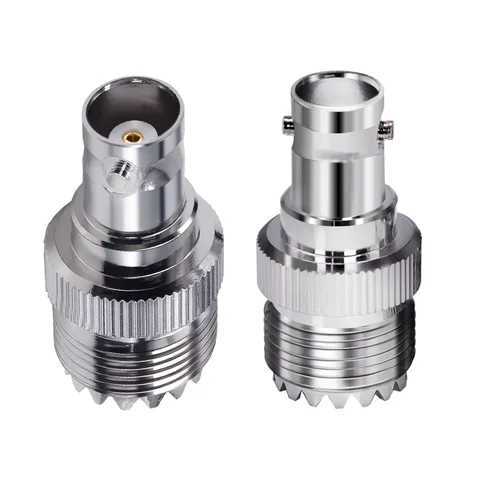 TUOLNK Adaptador coaxial RF BNC a UHF PL259 SO239 a conector de toma BNC hembra para cable de extensión 2 piezas