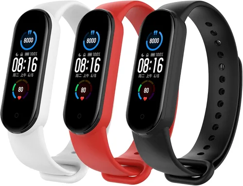 Miniatura 11 de hengkang Compatible con Amazfit Band 5/Xiaomi Mi Band 6/Mi Band 5, correas de repuesto ajustables de silicona deportiva para Amazfit Band 5, Mi Band