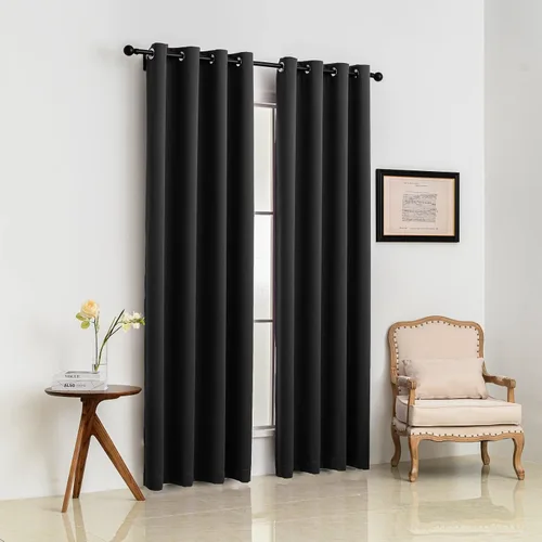 Miniatura 2 de Pickluc Cortinas opacas con ojales para sala de estar, cortinas de bloqueo de luz, aislamiento térmico, reducción de ruido, 52 pulgadas de ancho x