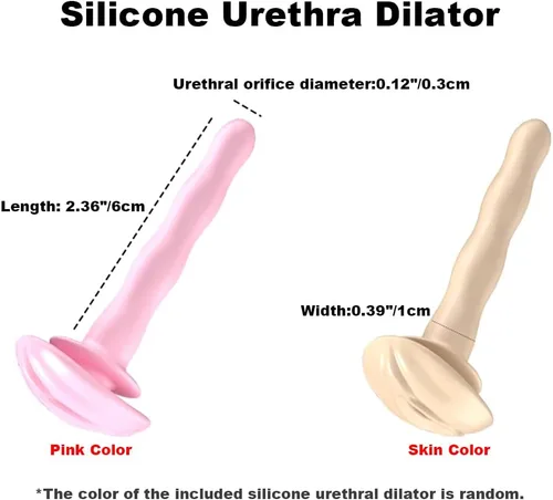 Miniatura 6 de Heuceo Jaula de castidad pequeña y ligera con 4 anillos y cinturón de castidad y dilatador uretral de silicona para hombre, mini jaula de pene liso