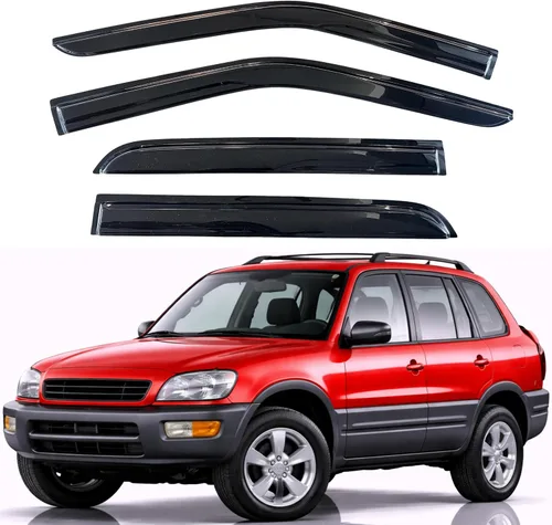 Miniatura 230 de KPY Visor de ventana compatible con Hyundai Tucson 2021-2025, 4 piezas de deflector de ventilación para ventana lateral, estilo Mugen, protector