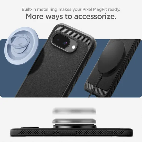 Miniatura 4 de Spigen Funda para Pixel 9a, Rugged Armor MagFit (2025) [compatible con accesorios MagSafe] - Negro mate