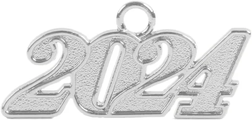 Miniatura 8 de Abalorio de año de graduación 2024 para gorra de graduación y borla, dijes dorados para fabricación de joyas, dije de pedante de clase 2024