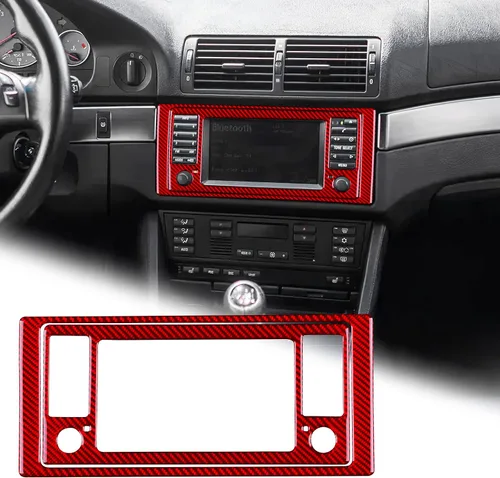 Miniatura 18 de AIRSPEED Para BMW M5 E39 Cubierta del marco de la caja del reposabrazos de la consola central, calcomanía de fibra de carbono accesorios interiores