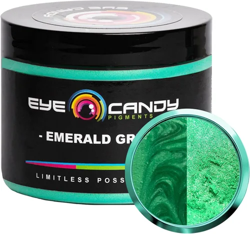 Miniatura 10 de Eye Candy Pigmento en polvo de mica prémium "té verde" (1.76 onzas), aditivo multiusos para manualidades y manualidades carpintería, bombas