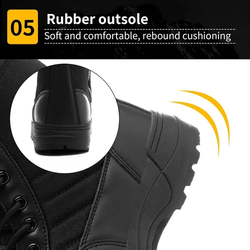 Miniatura 6 de Botas de trabajo tácticas militares para hombre, botas de combate de montañismo