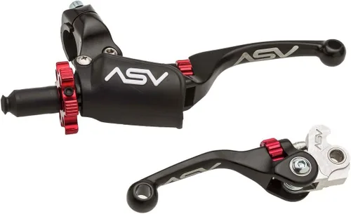 ASV Invenciones Indestructible F4 Palanca de embrague y freno para todo terreno con percha PRO # BC F41306PX - Shorty Negro