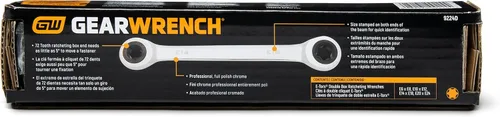 Miniatura 11 de GEARWRENCH Juego de llaves E-Torx de trinquete de caja doble de 4 piezas - 9224D, plata