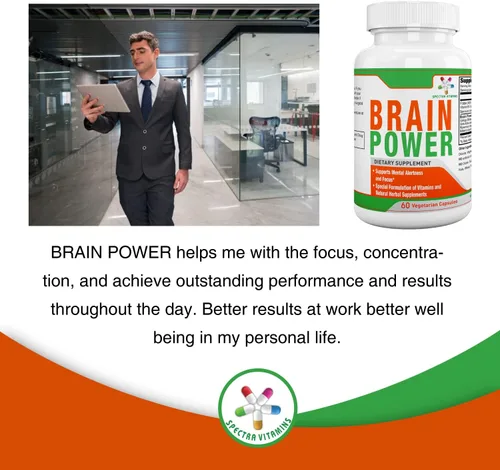 Miniatura 5 de Poder cerebral, apoya la concentración, nootrópicos, mejora la memoria, estado de alerta para hombres y mujeres, ginkgo biloba, Gotu Kola, 60