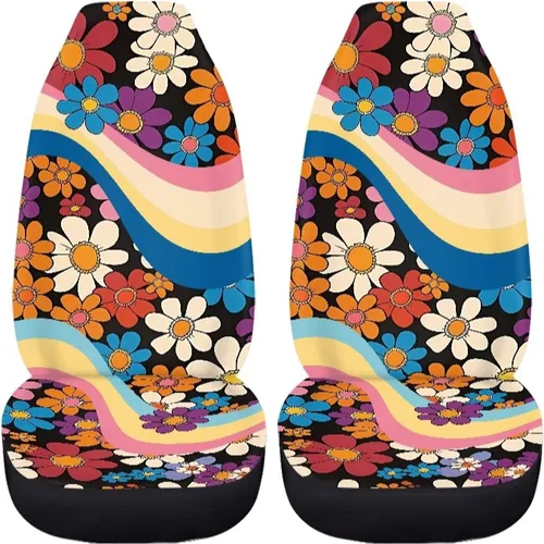 Miniatura 14 de 2 fundas de asiento para automóviles con estampado de bandera americana del 4 de julio, color negro, accesorios para el interior del vehículo