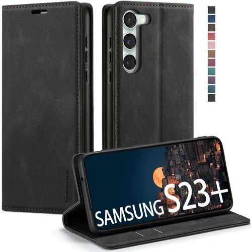 Miniatura 40 de Funda para Samsung Galaxy S23 5G, funda tipo cartera para Samsung Galaxy S23 5G con bloqueo RFID, tarjetero y función atril magnético, funda