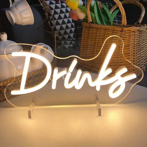 Miniatura 16 de Número de mesa de cumpleaños de un año de edad, lámpara de escritorio, luz nocturna, letra de boda, letrero de neón LED, decoración de mesa de boda