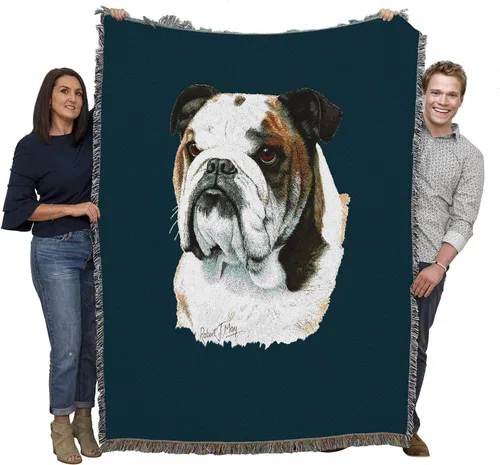 Miniatura 16 de Pure Country Weavers Manta con texto en inglés "I Said I was Sorry Bulldog por Bob Christie", regalo para los amantes de los perros, manta de tapiz