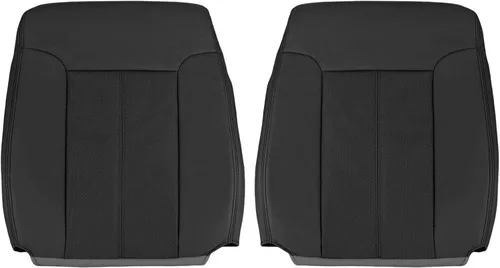 Fundas de asiento autoSeatcover 2015 2016 para Ford F450 F550 Lariat - Fundas de asiento de cuero para conductor y pasajero, color negro