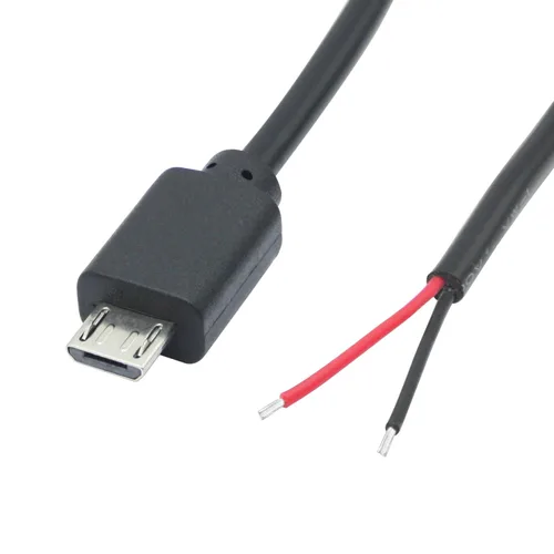 Miniatura 2 de Cable micro USB macho a 2 pines de 3 pies, cable USB de 2 pines, cable de alimentación de extremo abierto, fácil soldadura 5V/3A,