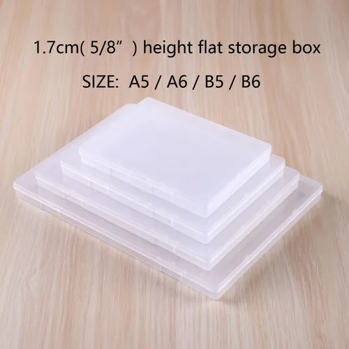 Miniatura 2 de Paialco B5 Caja de almacenamiento de plástico transparente, 7 x 10 pulgadas soporte plano para cuentas/herramientas/cartas/papeles
