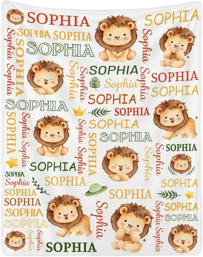 Miniatura 15 de Manta personalizada con nombre para adolescentes, niñas, niños, mantas de bebé personalizadas de franela ultra suave y acogedora, manta con nombre