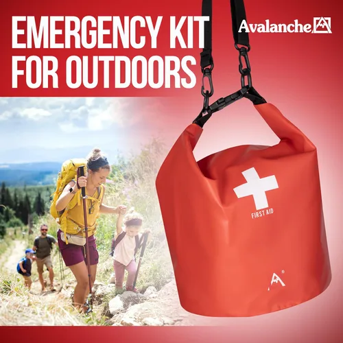 Miniatura 7 de Avalanche Kit de primeros auxilios en bolsa seca, kit de suministros de emergencia de 103 piezas en bolsa impermeable para el hogar, automóvil, Camo