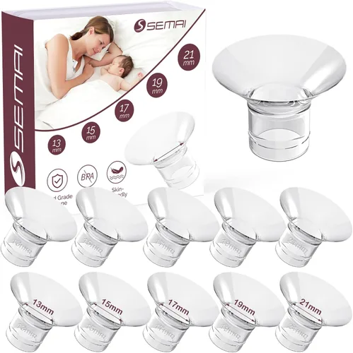 Inserto de brida 10 piezas de 13/15/17/19/0.827 in para Momcozy S9/S9pro/S10/S12/S12pro/Medela/Tsrete/Spectra/Bellabababy, etc. 0.945 in, reduce el