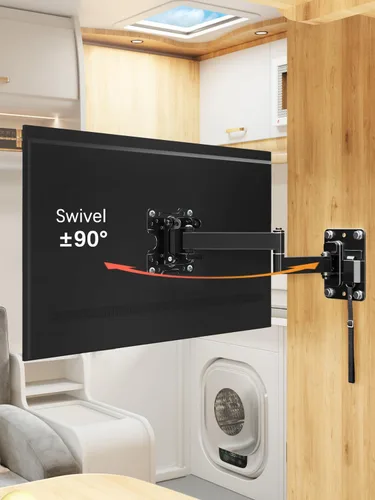 Miniatura 4 de Mounting Dream Soporte de TV RV con cerradura para la mayoría de pantalla plana de 10 a 26 pulgadas, soporte de montaje de TV RV para cámper
