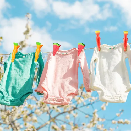 Miniatura 6 de CHENGU 10 clips para toallas de playa, clips para toallas, soportes para sillas de playa, tamaño gigante, pasadores de ropa de plástico, loro