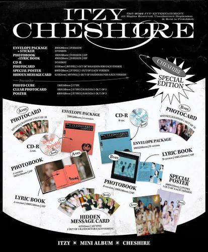 Miniatura 6 de ( Pre-Order Benefit ) (SPECIAL EDITION) ITZY CHESHIRE Mini Album ( B Ver. +1ea Store Gift Card ) K-POP SELAED