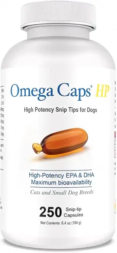 Miniatura 13 de Omega Caps ES Extra Strength para perros grandes y gigantes Omega-3 y Omega-6 Suplemento antioxidante de ácidos grasos formulado por veterinarios