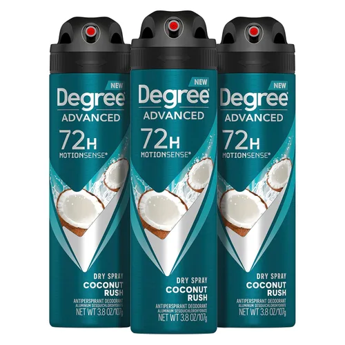 Miniatura 12 de Degree Men Desodorante antitranspirante para hombre, aerosol seco, defensa deportiva, desodorante de protección contra el sudor y el olor de 72